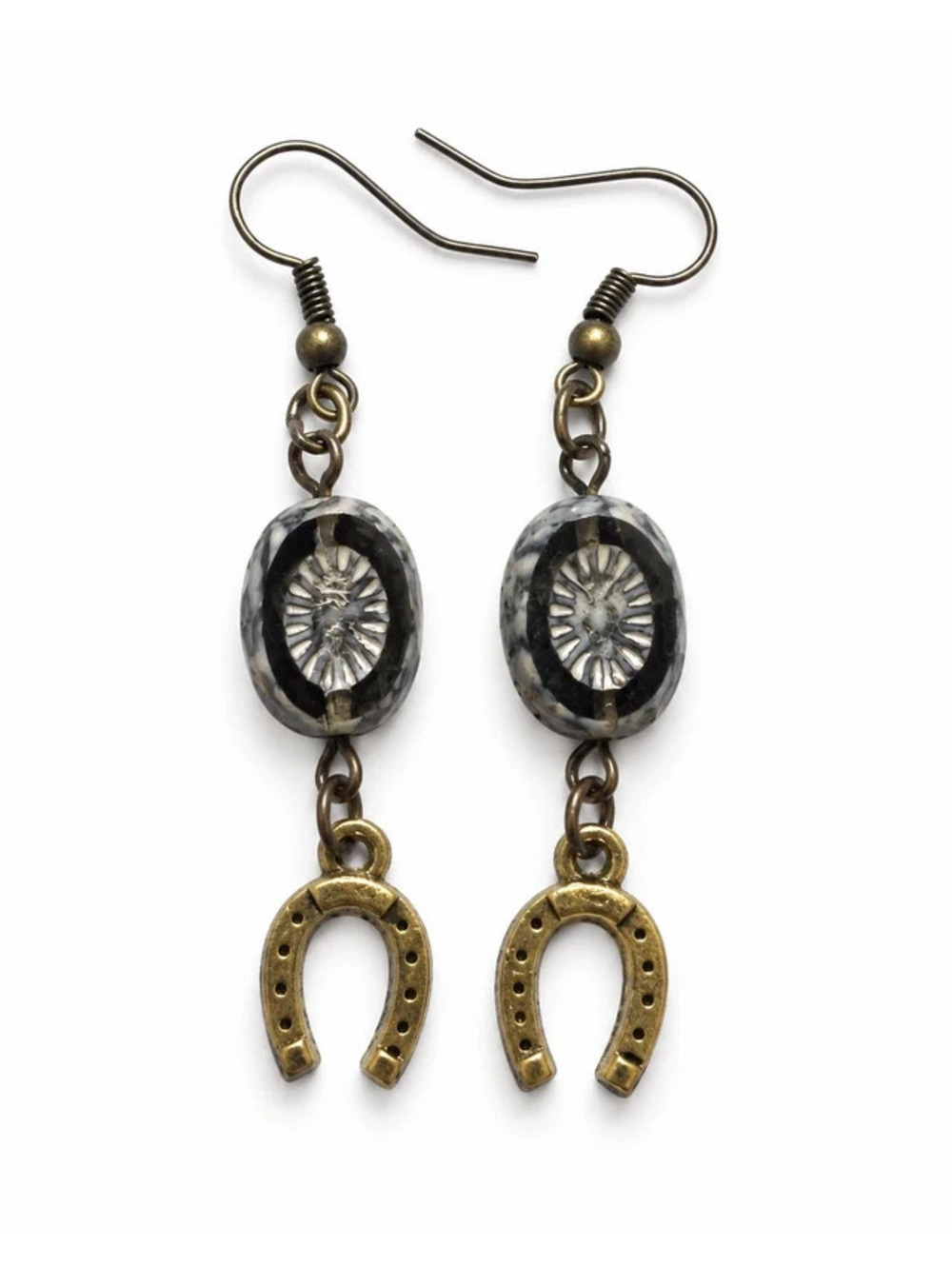 Western Horseshoe Dangle Earrings